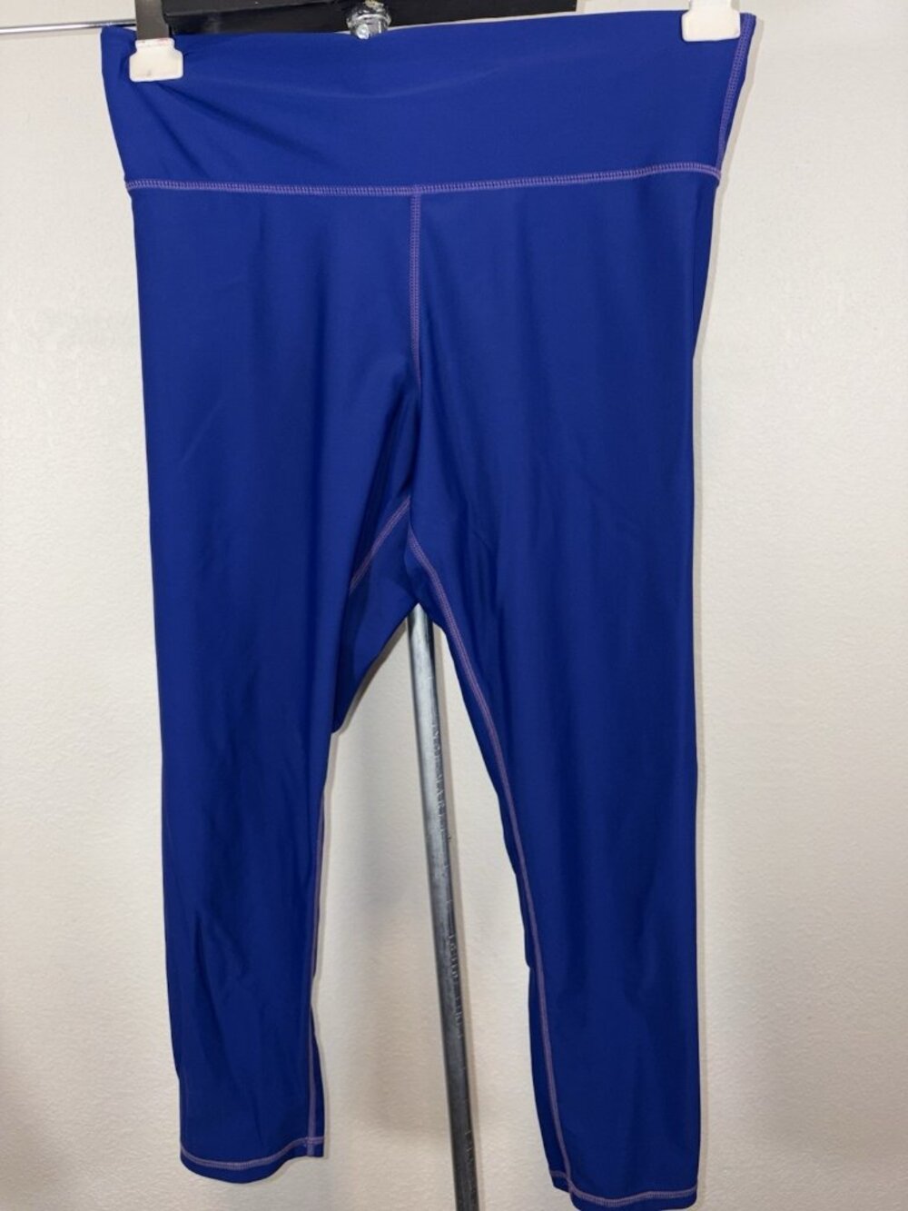 Sporti Leggings Yoga Pants Women Medium Pull Royal Blue Stretch Comfy